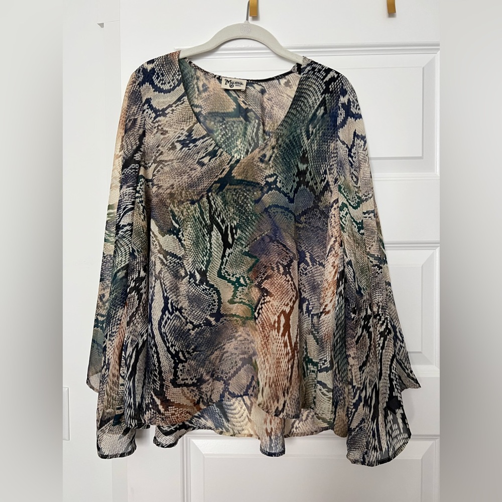 Show Me Your Mumu Animal Print Top Size Small